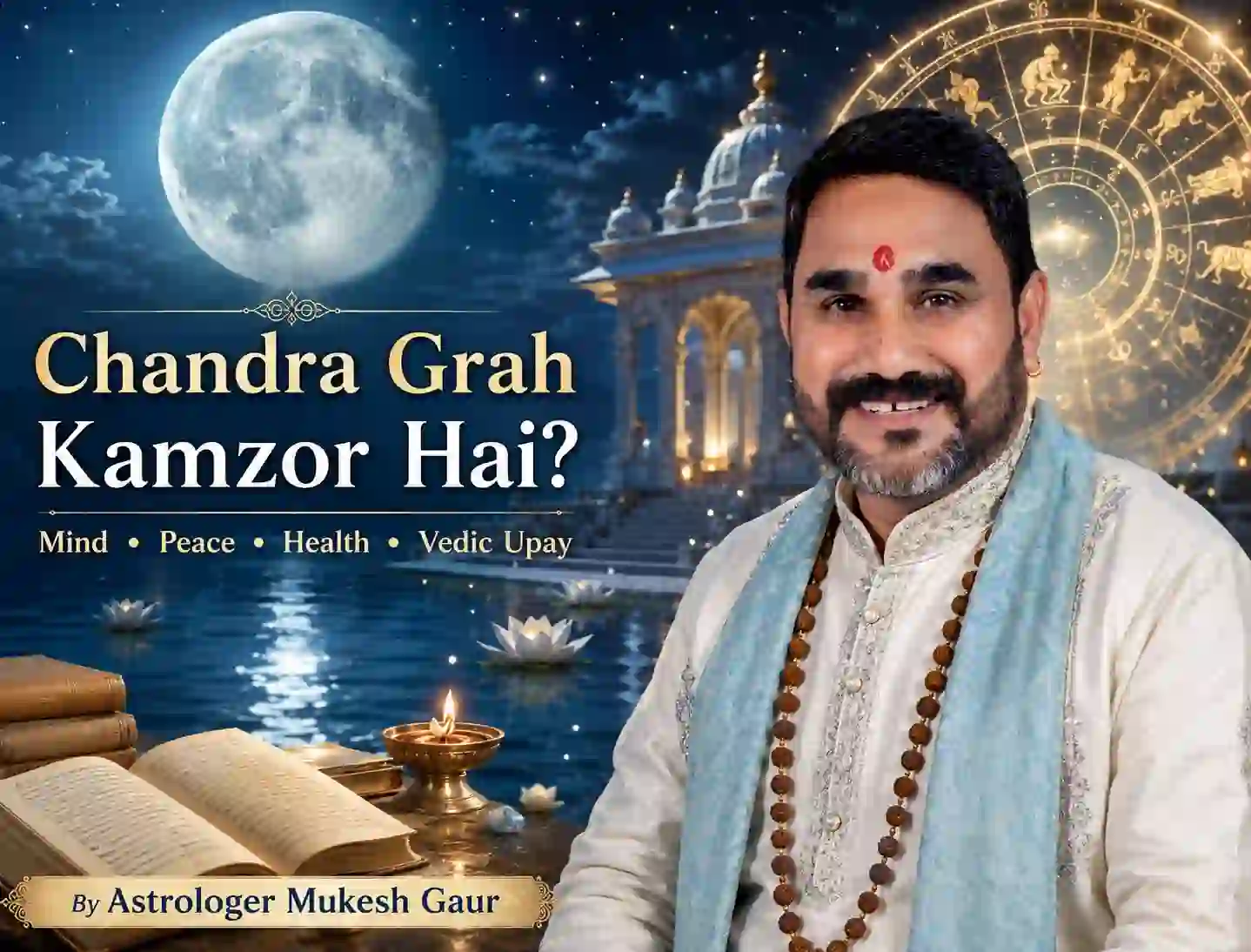 Chandra Grah (Moon) Kamzor Hone Ke Lakshan Aur Vedic Upay
